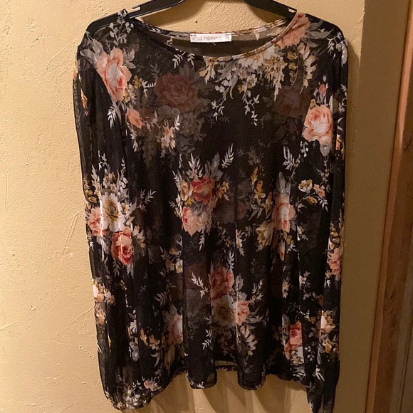 See-Through Floral Top - Picture 1 of 3